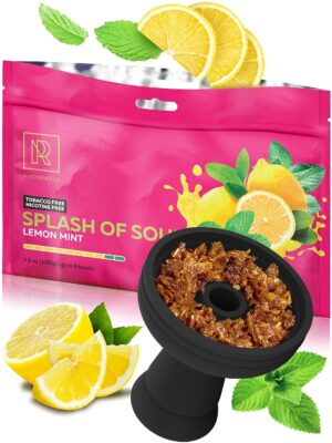 M.ROSENFELD Hookah Flavor Lemon Mint Herbal Splash of Sour   100 Gram   3.5 ounce Hookah Shisha Tobacco Free Molasses Hookah Tobacco & Nicotine Free Shisha