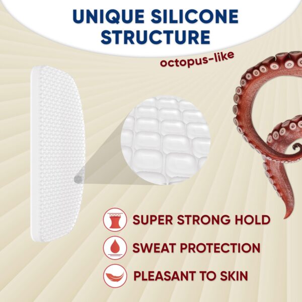 Eyeglass Nose Pads Anti Slip - Eye Glasses Nose Pad 0.5 mm - Silicone Nose Bridge Pads - Nose Grips Non Slip Piece - Sunglass Nose Pads Guards - (6 Pairs) 0.5mm x 7mm x 16mm - Image 2