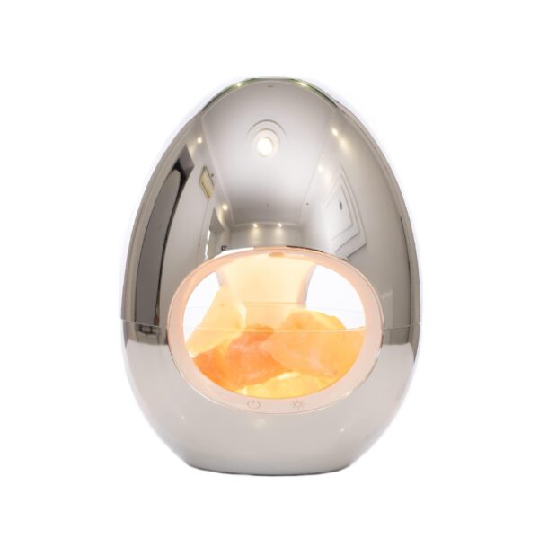 Eosphorus 2 in 1 Himalayan Salt Lamp & Essential Oil Diffuser ‒ Aromatherapy Fragrance Diffuser Humidifier Vaporizer for Large Room ‒ 100% Pure Salt Rock Lamp Night Light (Silver)