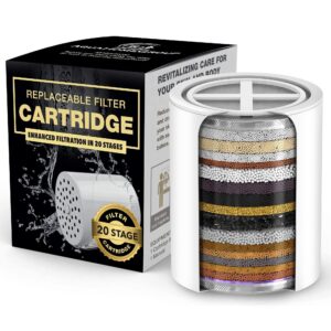 AquaHomeGroup 20  Stage Replacement Premium Filter Cartridge (No Housing) Compatible with Any Shower Filter of Similar Design 15 and 20 stages