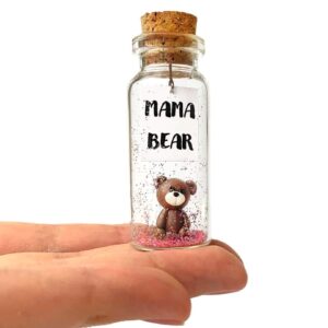 Gifts For Mom   Personalized Moms Birthday Gift   Future Mom to Be Gift Idea   Custom Presents for Mother (Brown Bear   Mama Bear Message Bottle )