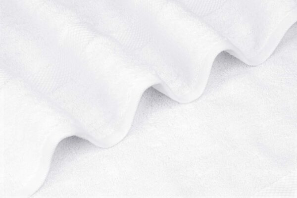 Luxury Grey White Bath Towel Set   Combed Cotton Hotel Quality Absorbent 8 Piece Towels | 2 Bath Towels | 2 Hand Towels | 4 Washcloths [Worth $72.95] 8 Pack | Grey White - Image 6