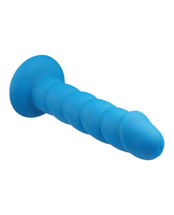 Rock Candy Suga Daddy 8" Silicone Dildo - Blue - Image 2