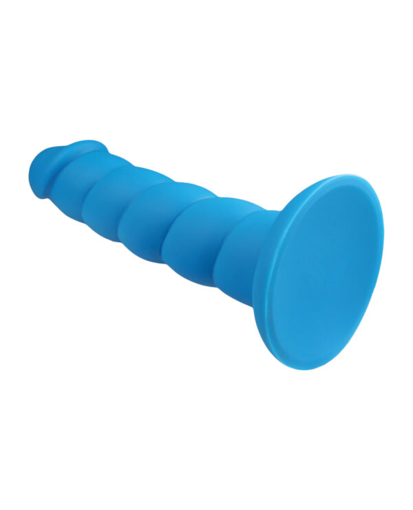 Rock Candy Suga Daddy 8" Silicone Dildo - Blue - Image 3