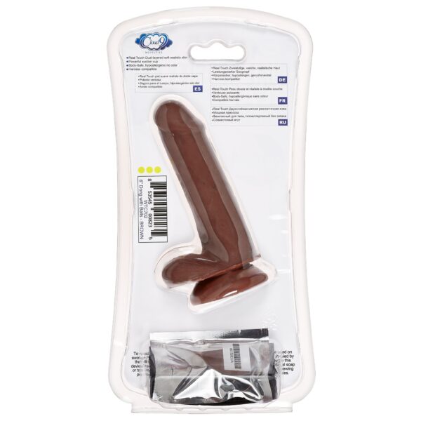 Cloud 9 dual density dildo touch 6in w/ balls brown - Image 2