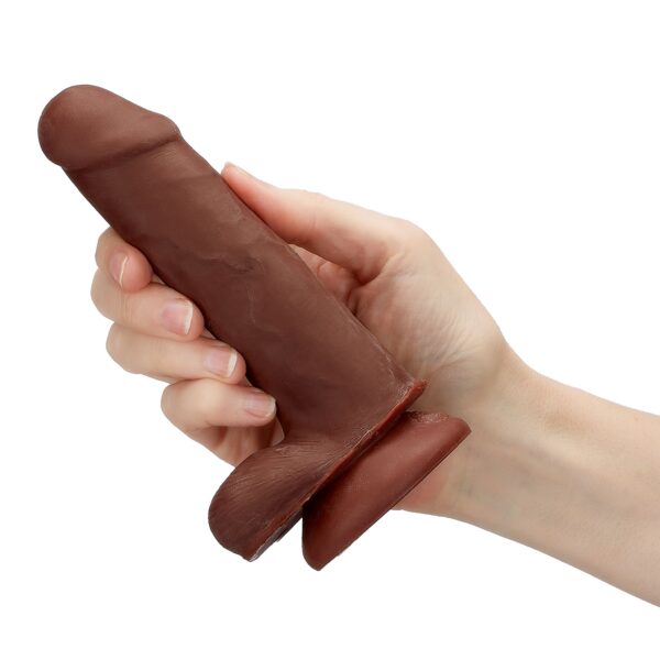 Cloud 9 dual density dildo touch 6in w/ balls brown - Image 4