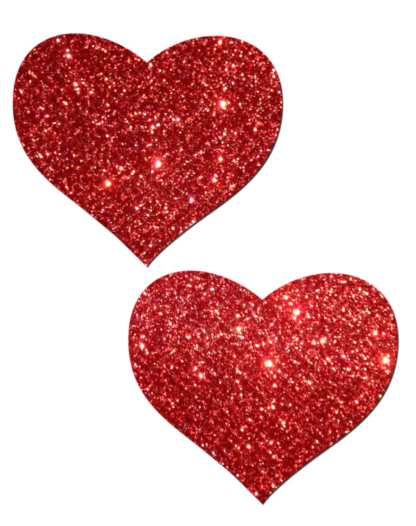 Pastease heart red glitter