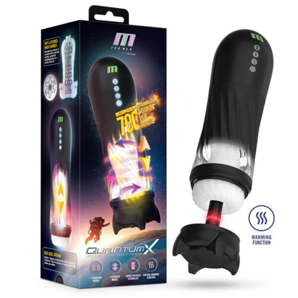 Quantumx Triple Action Automatic Stroker - Black - Image 2