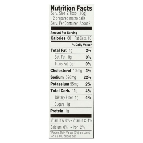 Manischewitz Gluten Free Matzo Ball Mix  - Case Of 12 - 5 Oz - Image 2