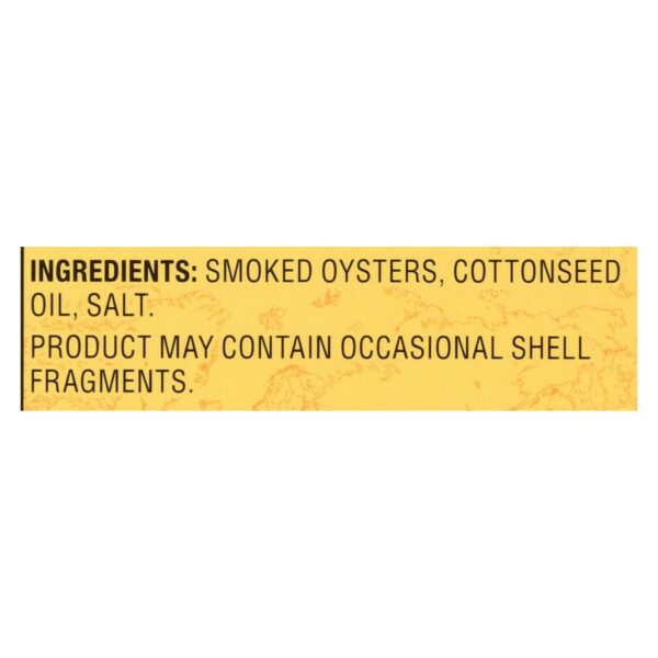 Reese Oysters - Smoked - Large - 3.7 Oz - Case Of 10 - Image 2