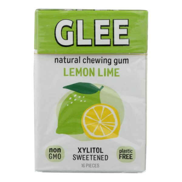 Glee Gum Chewing Gum - Lemon Lime - Sugar Free - Case Of 12 - 16 Pieces - Image 3
