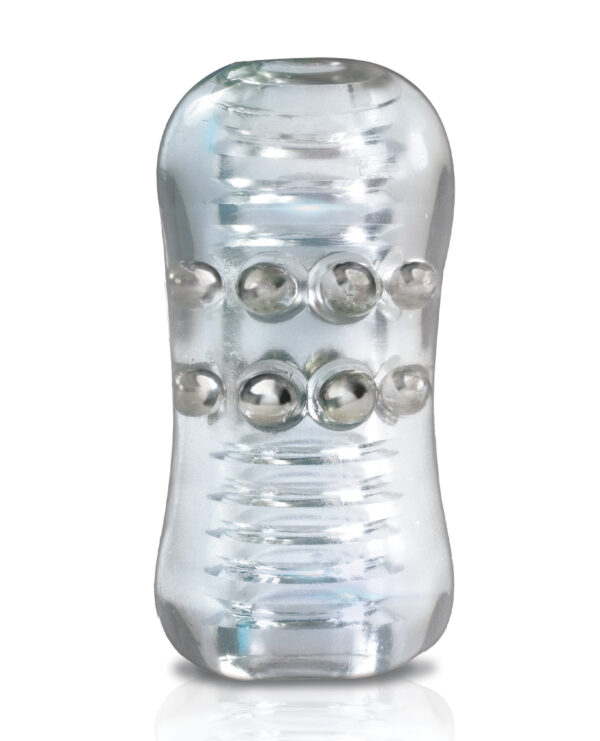 MSTR B8 Head Banger Beaded Clear-View Stroker - Clear - Image 2