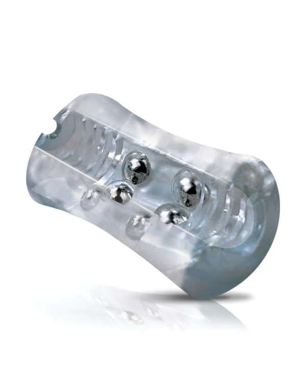 MSTR B8 Head Banger Beaded Clear-View Stroker - Clear - Image 4