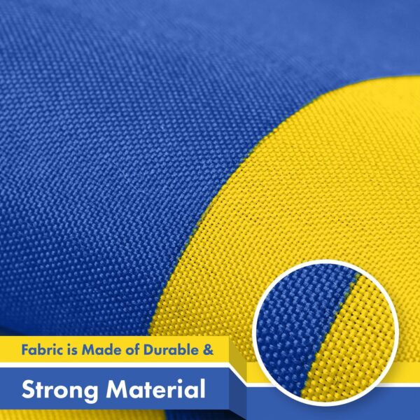 Ukraine Ukrainian Flag | 4x6 Ft | LiteWeave Pro Series Printed 150D Polyester | Country Flag Indoor Outdoor Vibrant Colors Brass Grommets Thicker and More Durable Than 100D 75D Polyester - Image 4