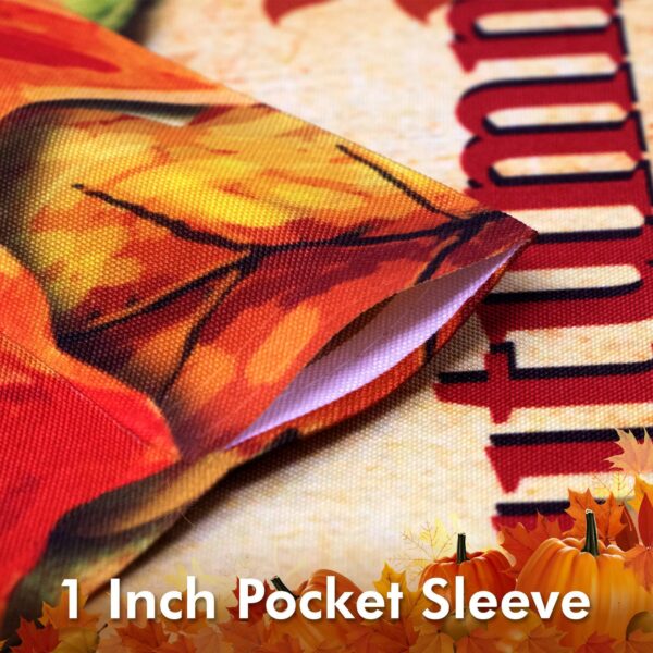 Home Decorative Fall Garden Flag Autumn Greetings Quote Autumn Maple Leaf Garden Yard Decorations Rustic Holiday Seasonal Outdoor Flag 12  x 18 - Image 2