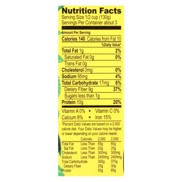 Jack's Quality Organic Black Beans - Low Sodium - Case Of 8 - 13.4 Oz - Image 2