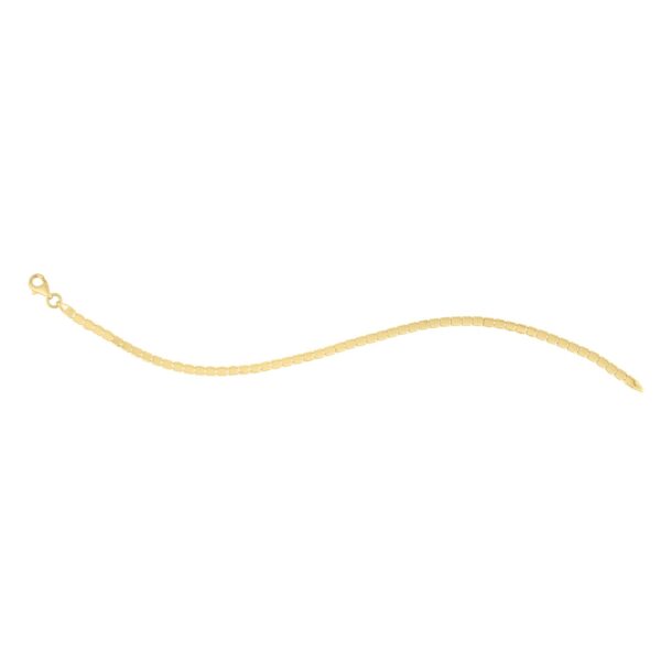 14k Yellow Gold 7 inch Mini Cube Bracelet (2.60 mm) - Image 3