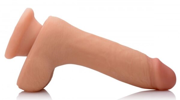 6 Inch Ultra Real Dual Layer Suction Cup Dildo - Flesh - Image 2