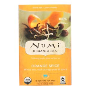 Numi Tea Organic White Tea - Orange Spice - Case Of 6 - 16 Bag