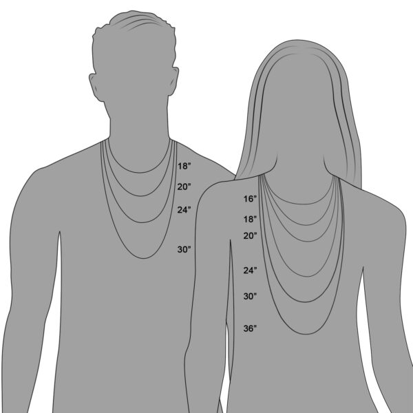 Sterling Silver 20 inch Six Strand Textured Chain Necklace - Image 3