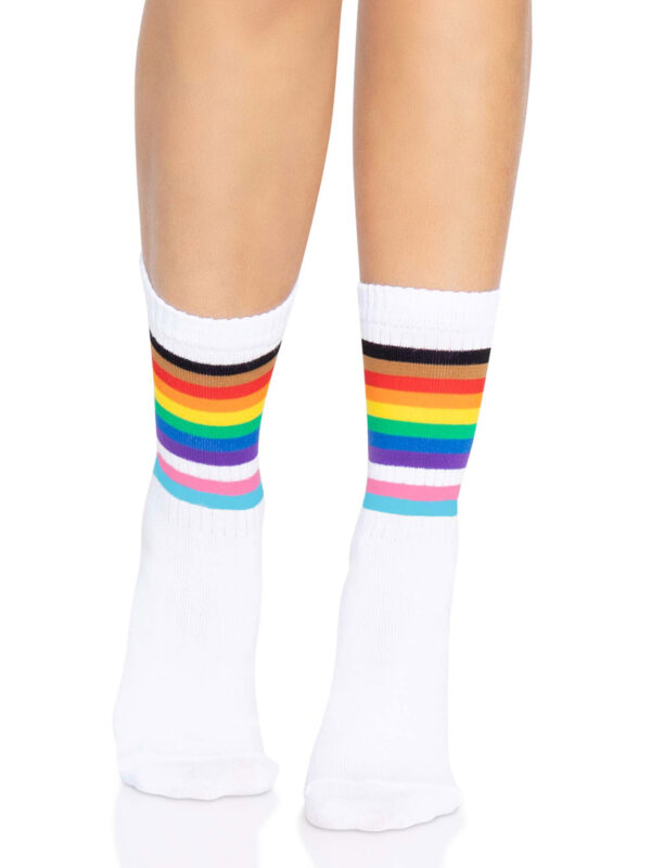 Pride Crew Socks - One Size - Rainbow - Image 2