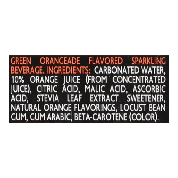 Green - Sparkling Orangeade - Case Of 4-6/12 Fz - Image 2