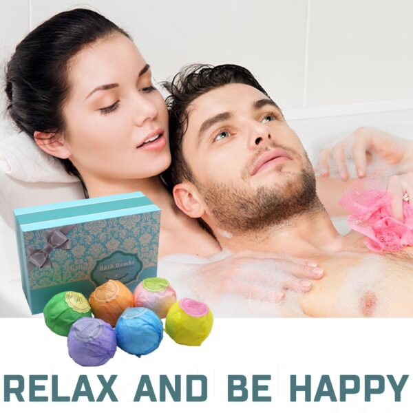 Bath Bombs Gift Set   6 XXL Bubble Bath Fizzies (4.1 oz Each) with Natural Dead Sea Salt Cocoa and Shea Essential Oils   Best Gift Idea for Birthday Mom Woman Girl Him Kids - Image 2