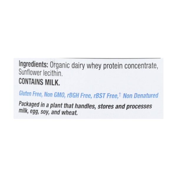 Teras Whey Protein Powder - Whey - Organic - Plain Unsweetened - 12 Oz - Image 2