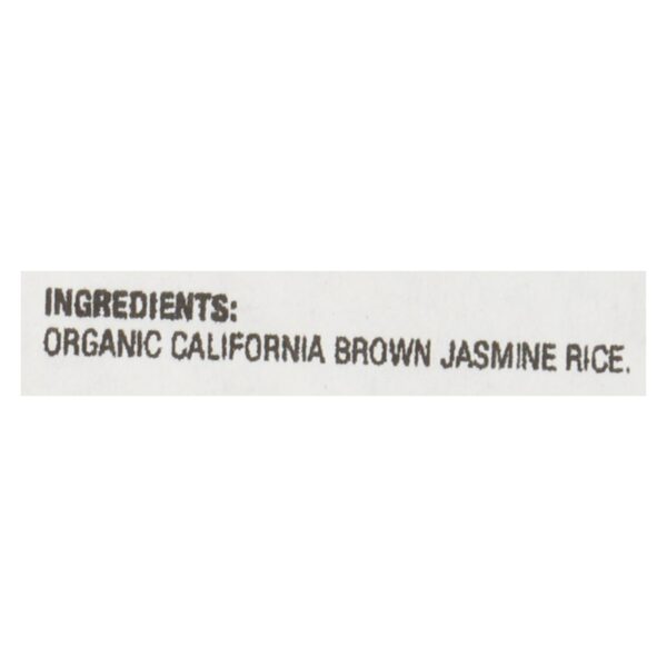 Lundberg Family Farms Organic California Brown Jasmine Rice - Single Bulk Item - 25lb - Image 2