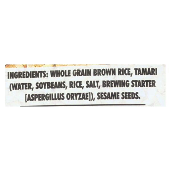 Edward And Sons Brown Rice Snaps - Tamari Sesame - Case Of 12 - 3.5 Oz. - Image 2