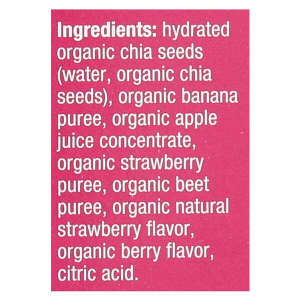 Mamma Chia Organic Squeeze Vitality Snack - Strawberry Banana - Case Of 6 - 3.5 Oz. - Image 2