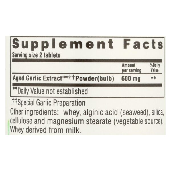 Kyolic - Aged Garlic Extract Cardiovascular Formula 100 - 100 Tablets - Image 3