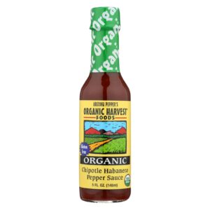 Organic Harvest Pepper Sauce - Chipotle Habanero - Case Of 12 - 5 Oz.