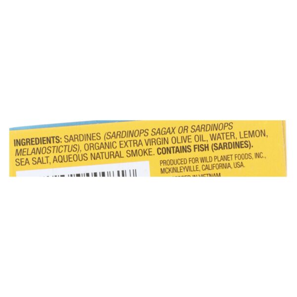 Wild Planet Sardines In Oil - Lemon - Case Of 12 - 4.375 Oz. - Image 2