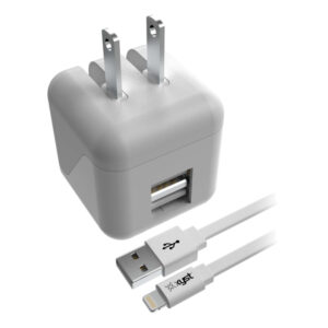 XYST XYS-LTGWC24 2.4-Amp Dual USB Wall Charger With 4-Ft. Apple Lightning Cable