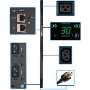 PDU Monitored LX 20 C13 4 C19