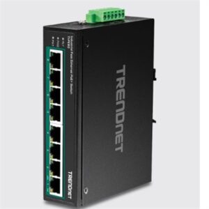TRENDnet?s Industrial Fast Ethernet PoE+ DIN-Rail Switches feature a rugged IP30 rated metal enclosure. These industrial unmanaged PoE+ switches are designed to withstand a high degree of vibration and shock, while operating in both high and low temperatures for industrial environments within -40 degrees to 75 degrees C (-40 degrees to 167degree F). Redundant power inputs with overload current protection on each industrial unmanaged PoE+ switch minimizes network downtime.Installers and integrators can save on equipment costs and reduce installation time with TRENDnet?s Industrial Fast Ethernet