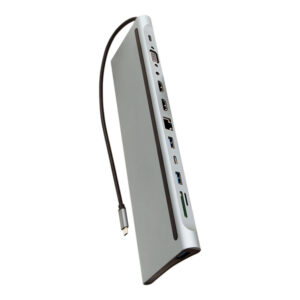 HELIX ETHHUBDH2 12-in-1 USB-C 100-Watt PD Docking Hub with Dual 4K HDMI