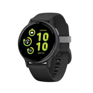 Garmin 010-02862-10 vivoactive 5 Fitness-Tracking Smartwatch with Aluminum Bezel and Silicone Band (Black)