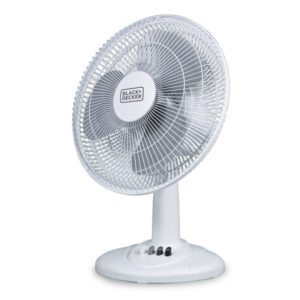 BLACK+DECKER BFDT12SW BFDT12SW 12-In. 3-Speed Oscillating Portable Table Fan, White