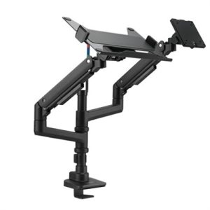HVY DUTY DUAL MON ARM W/TRAY
