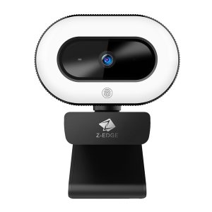 Z-EDGE ZW560D Full HD 1080p 2.0-MP Auto-Focus Webcam and Ring Light with Full Directional Microphone, ZW560D