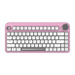 Azio IK408 IZO Bluetooth and USB Mechanical Computer Keyboard with Red Switches (Pink Blossom)