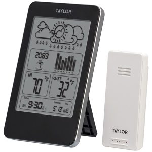 Taylor Precision Products 1733 Indoor/Outdoor Digital Thermometer with Barometer and Timer