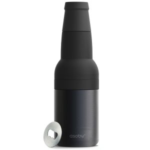 ASOBU NA-FC2GBK Frosty Beer 2 Go Vacuum-Insulated Stainless Steel Can and Bottle Holder (Black)