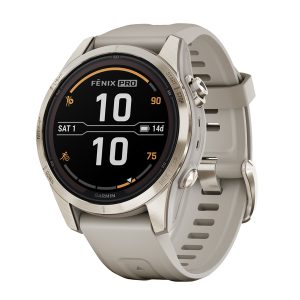 Garmin 010-02776-14 fenix 7S Pro Sapphire Solar Edition Smartwatch (Soft Gold)