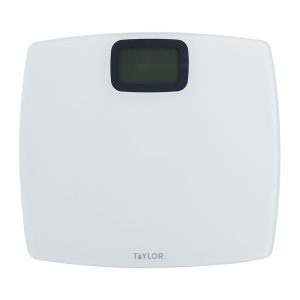 Taylor Precision Products 752840133 Pure White Digital Bathroom Scale, 440-Lb. Capacity