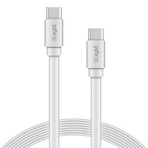 XYST XYS-C4604R 4-Ft. Flat USB-C to USB-C Cable, White