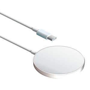 XYST XYS-MAG15WHT 15-Watt MagSafe Wireless Charger with Built-in USB-C Cable