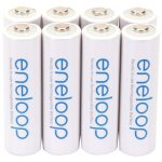 Panasonic BK-3MCCA8BA eneloop Rechargeable Batteries, AA (8 Pack)